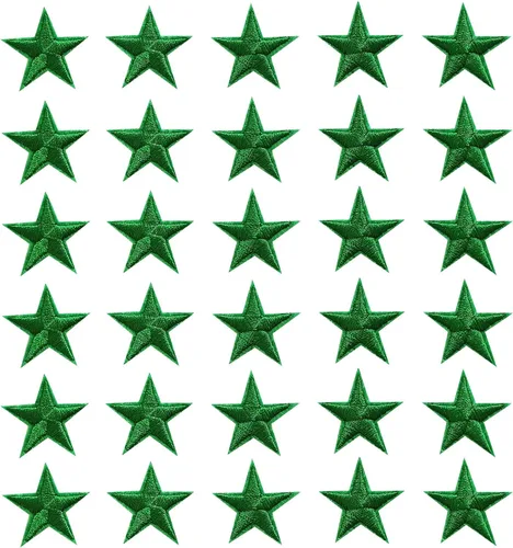Miniatura 8 de 5 parches para planchar con estrellas negras, parches bordados para ropa, chaquetas, sombreros, mochilas, jeans (3.2 pulgadas)
