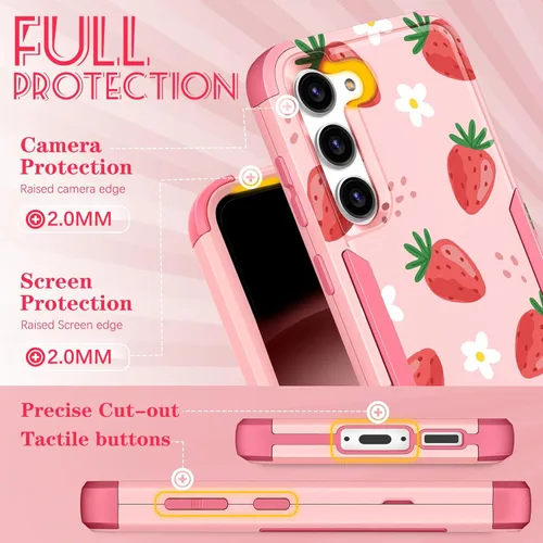 Miniatura 187 de Funda para Samsung Galaxy S22 - Funda de Teléfono para Mujeres Chicas Lindas Cubierta Diseño Único Estético Genial para Adolescentes Kawaii Fresa