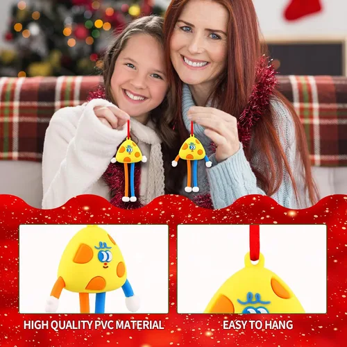 Miniatura 3 de D4DREAM Adornos de Navidad de queso para decoración de árboles, adornos de comida de queso, regalos para niños, hombres y mujeres, amantes del queso