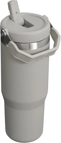 Miniatura 2 de STANLEY IceFlow Vaso de acero inoxidable - Botella de agua aislada al vacío para el hogar, la oficina o el auto, taza reutilizable con popote Ceniza