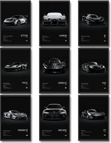 CSLGQGV Póster vintage de coche de carreras, arte de pared de superdeportivo, pintura para hombres, habitación, habitación, estética, decoración de
