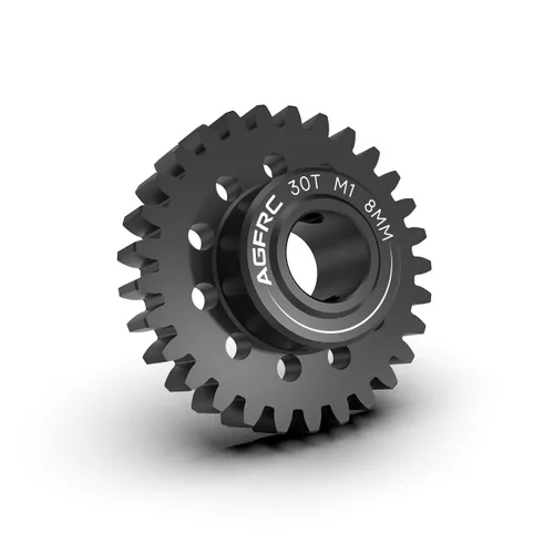 AGFRC Engranaje de motor de piñón de acero endurecido 8MM MOD1 30T RC para carreras de alta velocidad y aplicaciones de carreras de arrastre Parte