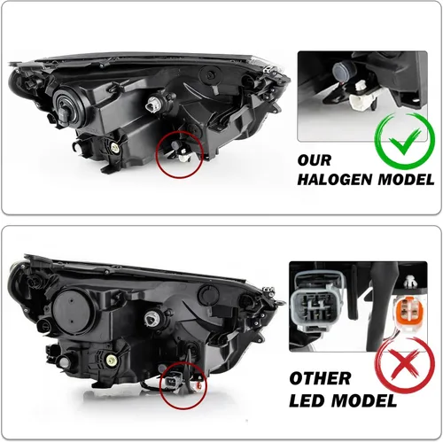 Miniatura 6 de JSBOYAT Conjunto de faros halógenos de repuesto para faros delanteros Toyota RAV4 2016 2017 2018. No compatible con modelo LED. Estilo OE. Lado