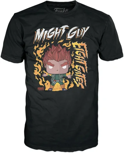 Funko Boxed Tee Naruto - 8 Gates Guy - M - (M) - Camiseta - Ropa - Idea de regalo - Camiseta de manga corta para adultos, unisex, hombres y mujeres,