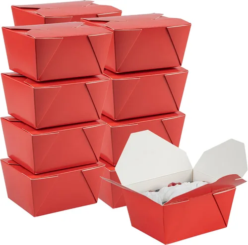 Miniatura 19 de Restaurantware Bio Tek - Cajas para llevar de 30 onzas, 200 loncheras para llevar, cierre de tabulación, resistentes al calor, desechables, de papel
