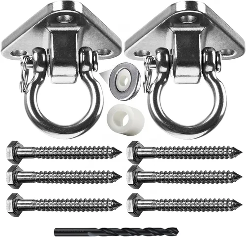 Soporte de columpio de acero inoxidable 304 resistente de 1500 libras, capacidad de 180 ° para yoga, porche, columpio, asiento de arena, gimnasio