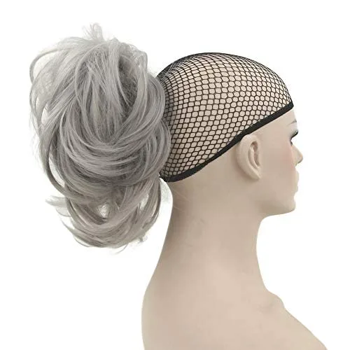 Miniatura 4 de IMISSU Extensiones de cabello sintético rizado y flexible para cola de caballo (rubio 613)
