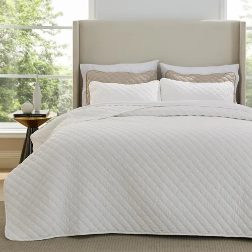 Miniatura 35 de Bedsure Colchas de tamaño California King, colchas ligeras tamaño California King con patrón de tejido de cesta, juego de ropa de cama suave, juego