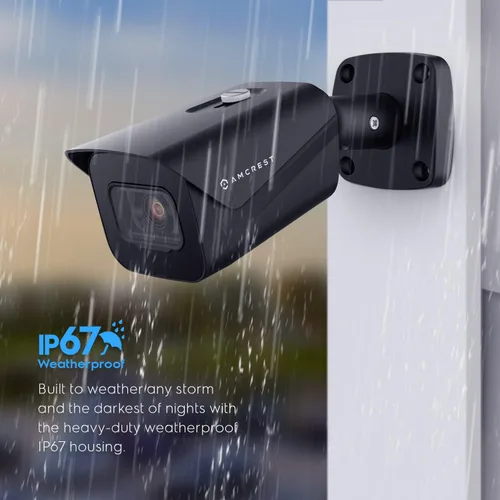 Miniatura 4 de Amcrest UltraHD 4K (8MP) Cámara IP POE de seguridad para exteriores, bala, visión nocturna de 98 pies, lente de 2.8mm, IP67 resistente a