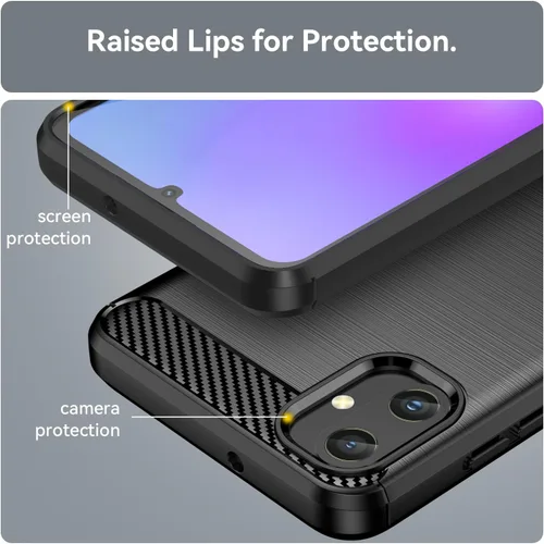 Miniatura 3 de Osophter Para Galaxy A05 Caso: con 2 unids Protector de pantalla Absorción de Golpes Flexible TPU Cubierta Protectora de Caucho para Samsung Galaxy