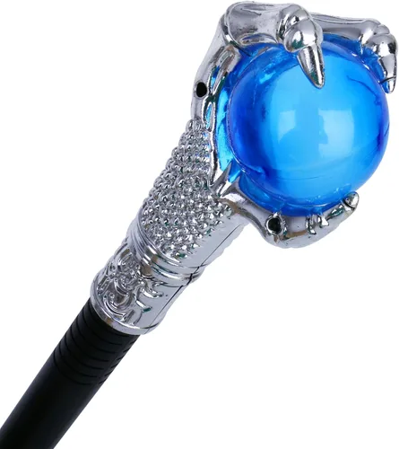 Miniatura 2 de Disfraces de Halloween, bastones para caminar, garra de dragón de fuego azul, varitas de orbe para caminar, bastón para fotos, accesorios decorativos