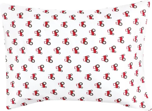 Miniatura 3 de Hudson Baby Funda de almohada unisex de algodón para bebés y niños pequeños, tractor y vaca, talla única