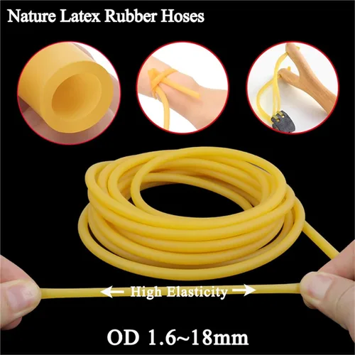 Miniatura 4 de 1~10M Yellow Latex Rubber Hoses IDxOD 1.6~10mm High Resilient Tube for Slingshot Catapult Elastic Band(1 meter,ID 3mm x OD 6mm)