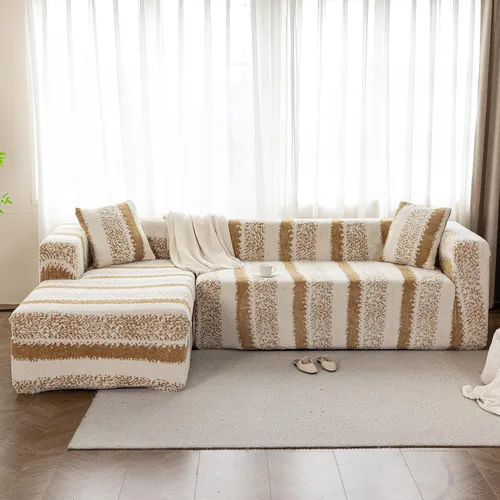 Miniatura 30 de MIFXIN Fundas de sofá modulares en forma de L, 2 piezas, elásticas tipo L, para sofá o sillón, protector de muebles para sala de estar, mascotas