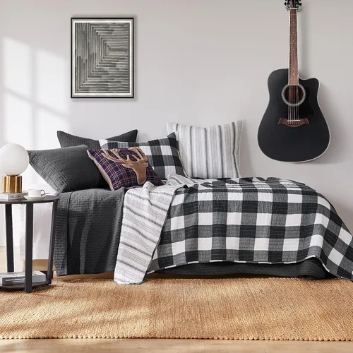 Miniatura 19 de Levtex Home - Juego de edredón Camden tamaño matrimonial (96 x 110 pulgadas) con dos fundas de almohada estándar (26 x 20 pulgadas), patrón a Azul