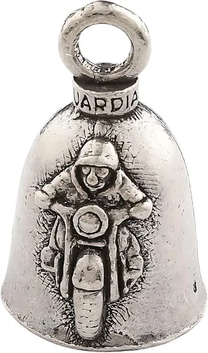 Miniatura 53 de Guardian Bell Good Luck Bell w/Keyring & Black Velvet Bag Motorcycle Bell Lead-Free Pewter Made in USA Phoenix Biker