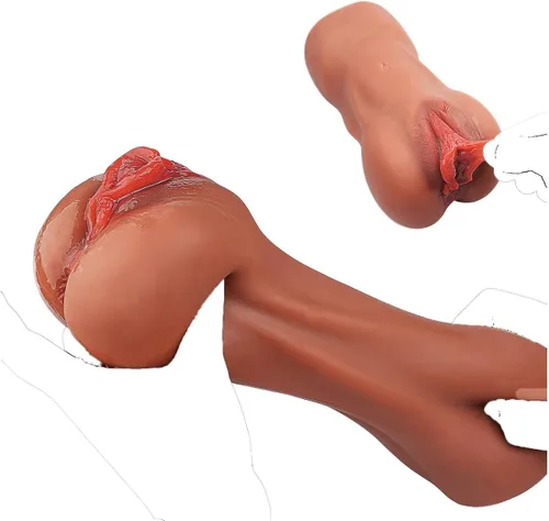Miniatura 2 de Juguetes sexuales para hombres, masturbadores masculinos, juguetes realistas para adultos, muñeca sexual 3D realista 2 en 1 con vagina y anal, coño