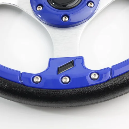 Miniatura 2 de Volante clásico azul para carrito de golf para Club Car DS y Precedent, EZGO, Yamaha, Universal, para autos de carreras/carritos de golf