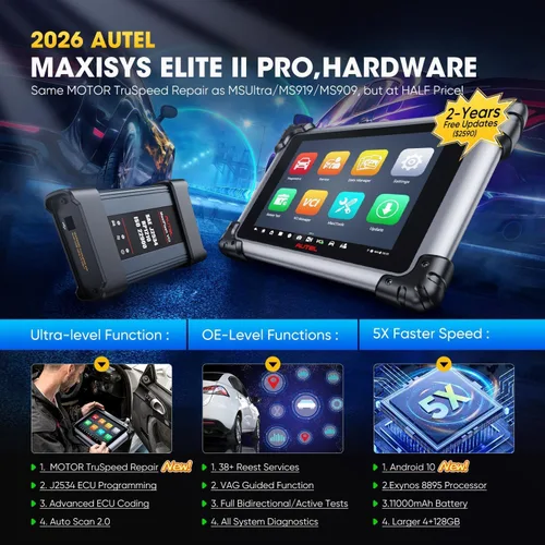 Miniatura 2 de Autel Escáner MaxiSys Elite 2 PRO, 2026 Elite II PRO Actualización de 2 años $2590, ECU funciona como Ultra MS919 MS909, Hasta MK908P, Herramienta