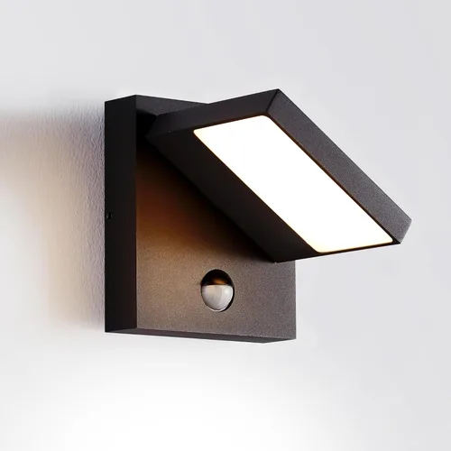 Miniatura 10 de Lustrlach Lámpara LED de pared con sensor de movimiento para exteriores, montaje en pared exterior con cabezal de lámpara ajustable para casa