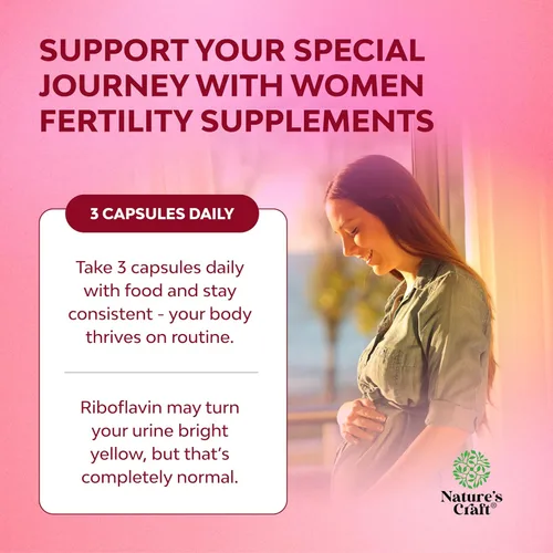 Miniatura 4 de Natures Craft Suplementos de fertilidad para mujeres con inositol y ácido fólico - Vitaminas previas a la concepción para mujeres para el equilibrio