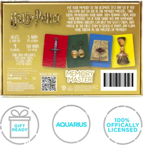 Miniatura 8 de AQUARIUS Juego de cartas maestras de memoria de Harry Potter, divertido juego de fiesta familiar para niños, adolescentes y adultos, regalo