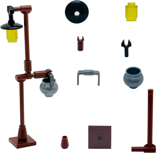 Miniatura 6 de Kit de bloques de construcción para camping, tienda de campaña hoguera, luces de campamento, naturaleza, glamping, actividades al aire libre