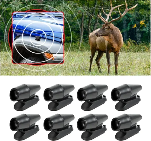 Miniatura 8 de 8sanlione Silbato de advertencia de ciervos para automóvil con cintas adicionales, paquete de 4 dispositivos repelentes de silbatos de ciervos