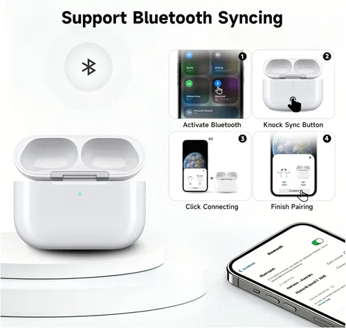 Miniatura 2 de Funda de carga de auriculares inalámbricos de repuesto para Airpods Pro 3, compatible con Airpod Pro de 3 generación con puerto de carga USB-C