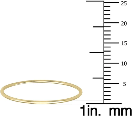 Miniatura 3 de Szul - Anillo delgado apilable de oro amarillo 14K, banda (.75 mm)., oro amarillo, 7.5, WBU58059-75