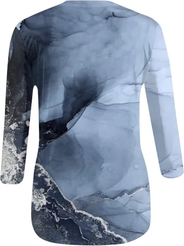 Miniatura 4 de Tops elegantes para mujer, estampado de moda para otoño e invierno, casual, cuello redondo, estampado de manga larga