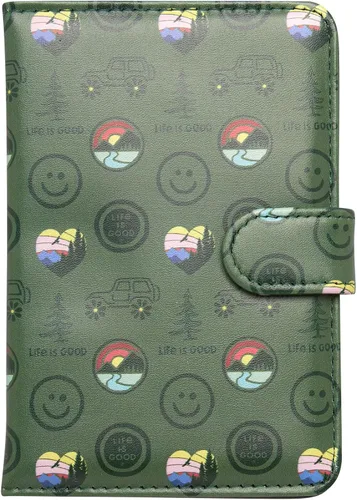 Miniatura 12 de Life is Good Travel Passport Cover - Anti-Theft Passport Holder Wallet with Interior Card Slots with Magnetic Snap Closure, Gone Fishing