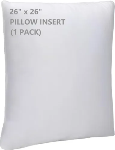 Miniatura 12 de WINGLAM, Rellenos de almohada, almohadas decorativas, relleno de funda, blanco, paquete de 2, 22 x 22 pulgadas, hipoalergénico, poliéster, ultra