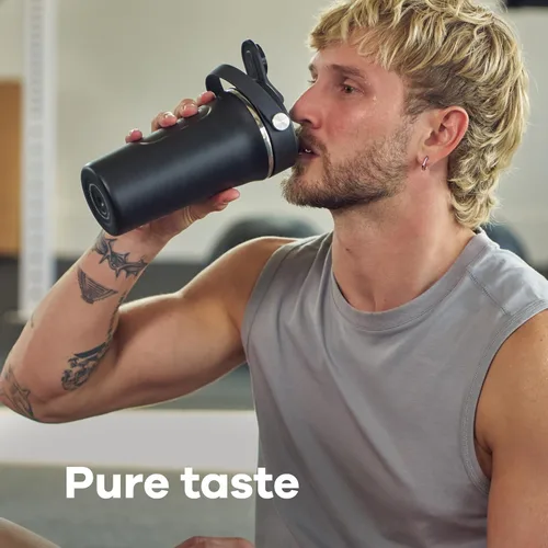 Miniatura 6 de Hydro Flask Botella agitadora – Botella de gimnasio de acero inoxidable aislada para preentrenamiento y proteína 24 onzas Agave Verde