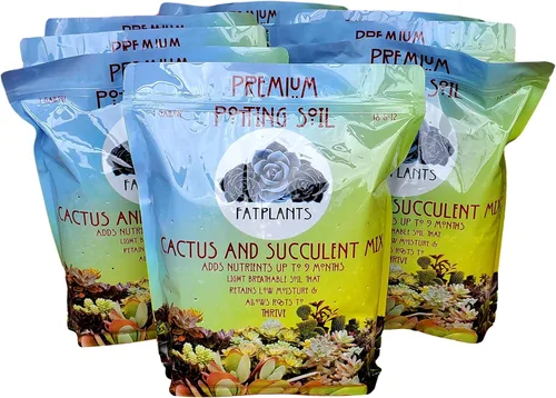 Miniatura 9 de Fat Plants San Diego Mezcla de tierra prémium para cactus y suculentas, para plantas de cactus, palmeras y cítricos, cultivadas en recipientes