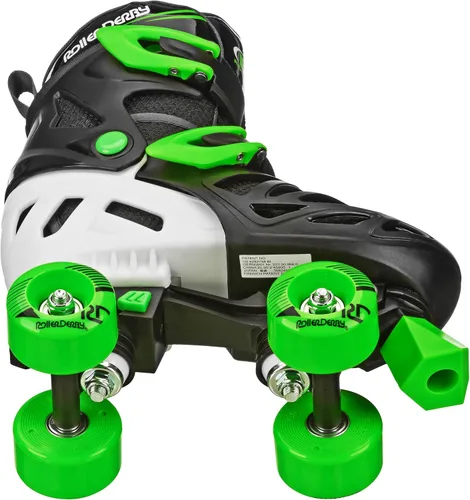 Miniatura 3 de Roller Derby Trac Star - Patines ajustables para niños, principiantes Negro/Verde