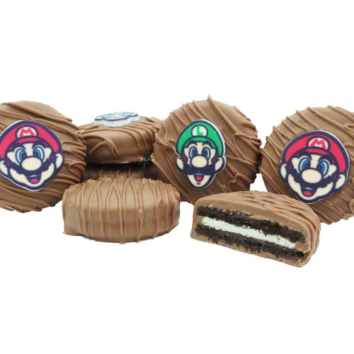 Miniatura 53 de Galletas de la marca Philadelphia Candies cubiertos por ambos lados de chocolate negro y con leche, y crema de cacahuete de la marca Nutter Butter