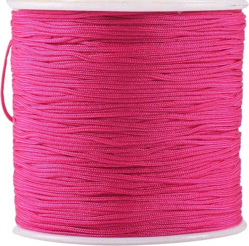 Miniatura 26 de KONMAY 1 rollo de cuerda de nailon para hacer pulseras de 150 yardas, trenzado de nailon Shamballa Macramé/cordón de cuentas de 0.4mm, cordón