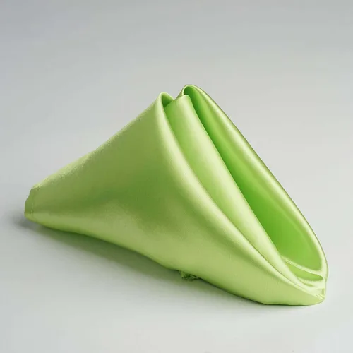 Miniatura 3 de Efavormart - Paquete de 5 servilletas de satén sin costuras, color verde manzana, resistentes a las arrugas, 20 x 20 pulgadas Manzana Verde