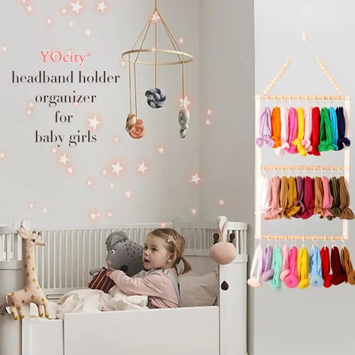 Miniatura 6 de YOcity Soporte Organizador de Diademas para Niñas Bebés Diademas Accesorios para el Cabello Organizador de Lazos para el Cabello Almacenamiento