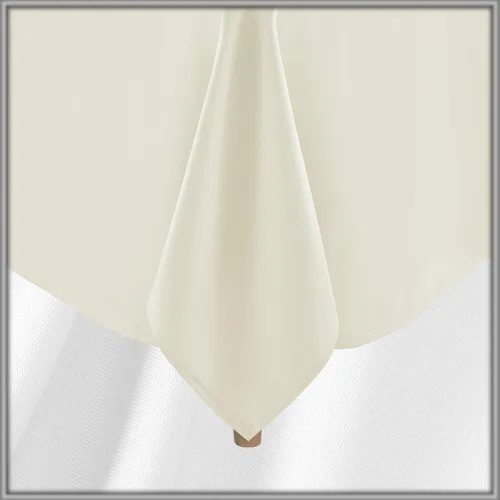 Miniatura 4 de Lann's Linens - Mantel rectangular de tela de poliéster de primera calidad para bodas, banquetes y restaurantes Marfil