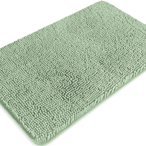 Miniatura 206 de Alfombra de baño pequeña de 12 x 18 pulgadas, lavable y absorbente, antideslizante, alfombra de baño de felpilla gruesa y suave para baño, ducha
