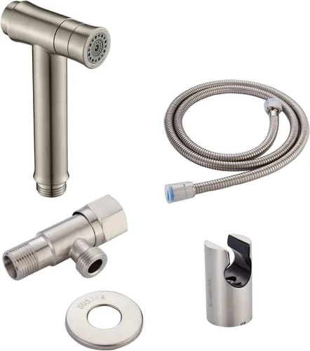 Ciencia Hand Held Bidet pulverizador Premium Acero Inoxidable Shattaf – Complete Bidé Set para inodoro, bidé pulverizador de mano para inodoro