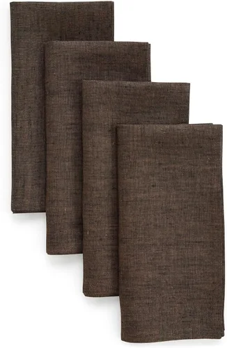 Miniatura 18 de Solino Home Athena - Juego de 4 manteles individuales cuadrados de lino natural claro de 14 x 14 pulgadas, manteles individuales 100 % lino puro
