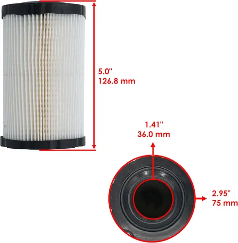 Miniatura 2 de Caltric Limpiador de filtro de aire compatible con John Deere D160 D170 E100 E120 E130 E140 E150