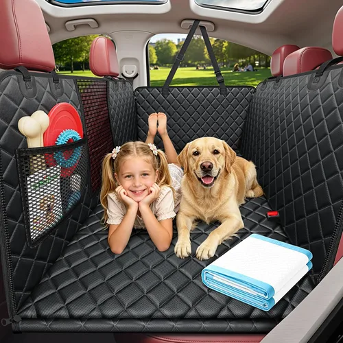 Miniatura 10 de URPOWER Funda de asiento para perro, hamaca 100% impermeable, 600D, resistente, a prueba de arañazos, antideslizante, duradera, suave