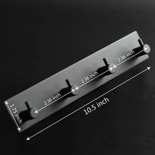 Miniatura 3 de giti island Ganchos autoadhesivos para toallas para baños, ganchos de pared negros para colgar toallas de baño, ganchos de ducha negros mate