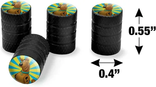 Miniatura 4 de GRAPHICS & MORE Scooby-Doo - Tapones de válvula de aluminio para llantas de neumático