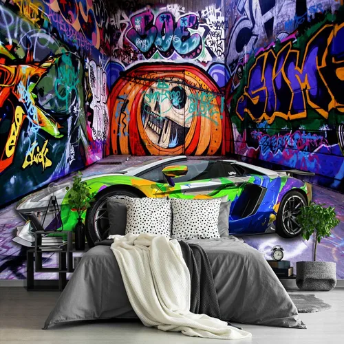 Miniatura 86 de Papel tapiz mural gris de Nueva York del Puente de Brooklyn, papel tapiz mural de paisaje urbano grande para sala de estar y dormitorio - 108"x75
