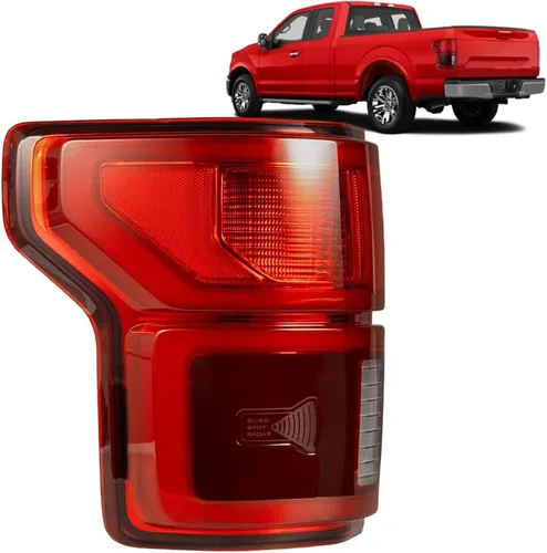 Luz trasera LED compatible con Ford F150 2018 2019 2020 con montaje de luz trasera de punto ciego, lado izquierdo del conductor, reemplazo